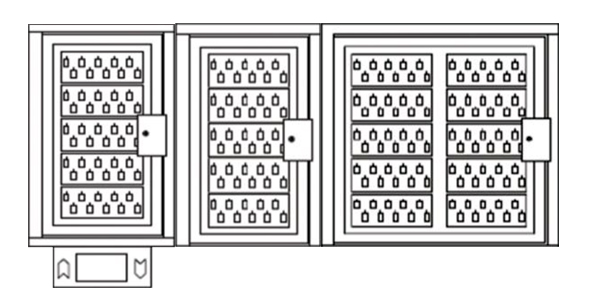 3-module key cabinets sample
